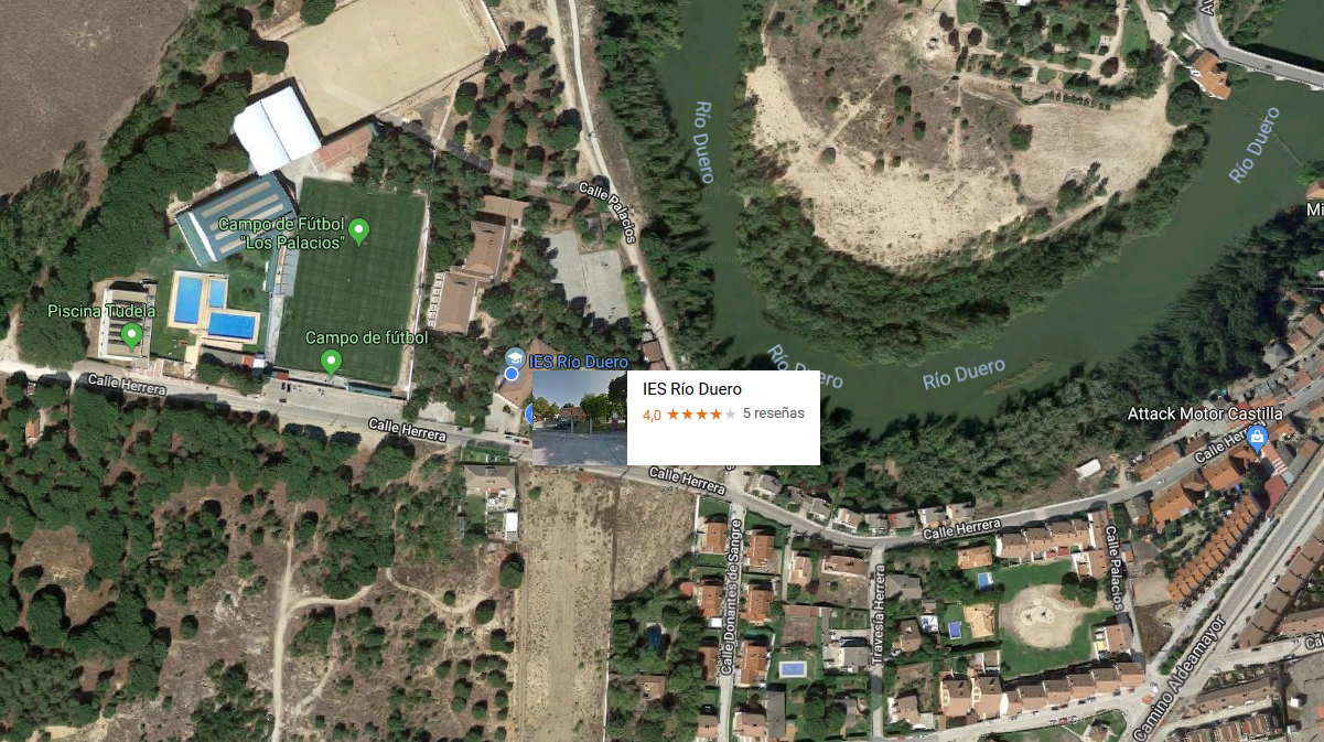 Vista desde satelite de la situación de nuestro centro